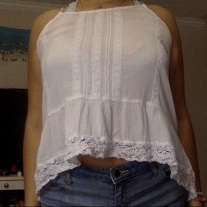 WHITE FLOWY TANK 🥥